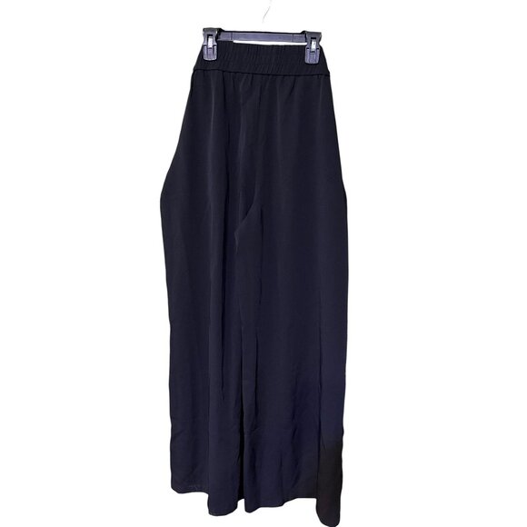 Halara Wide Leg Flowy Pants With Tie Waist Black XL - Picture 1 of 2